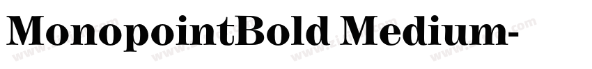 MonopointBold Medium字体转换